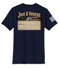 Just A Veteran - Blank Check - True Navy - Everyday Tee
