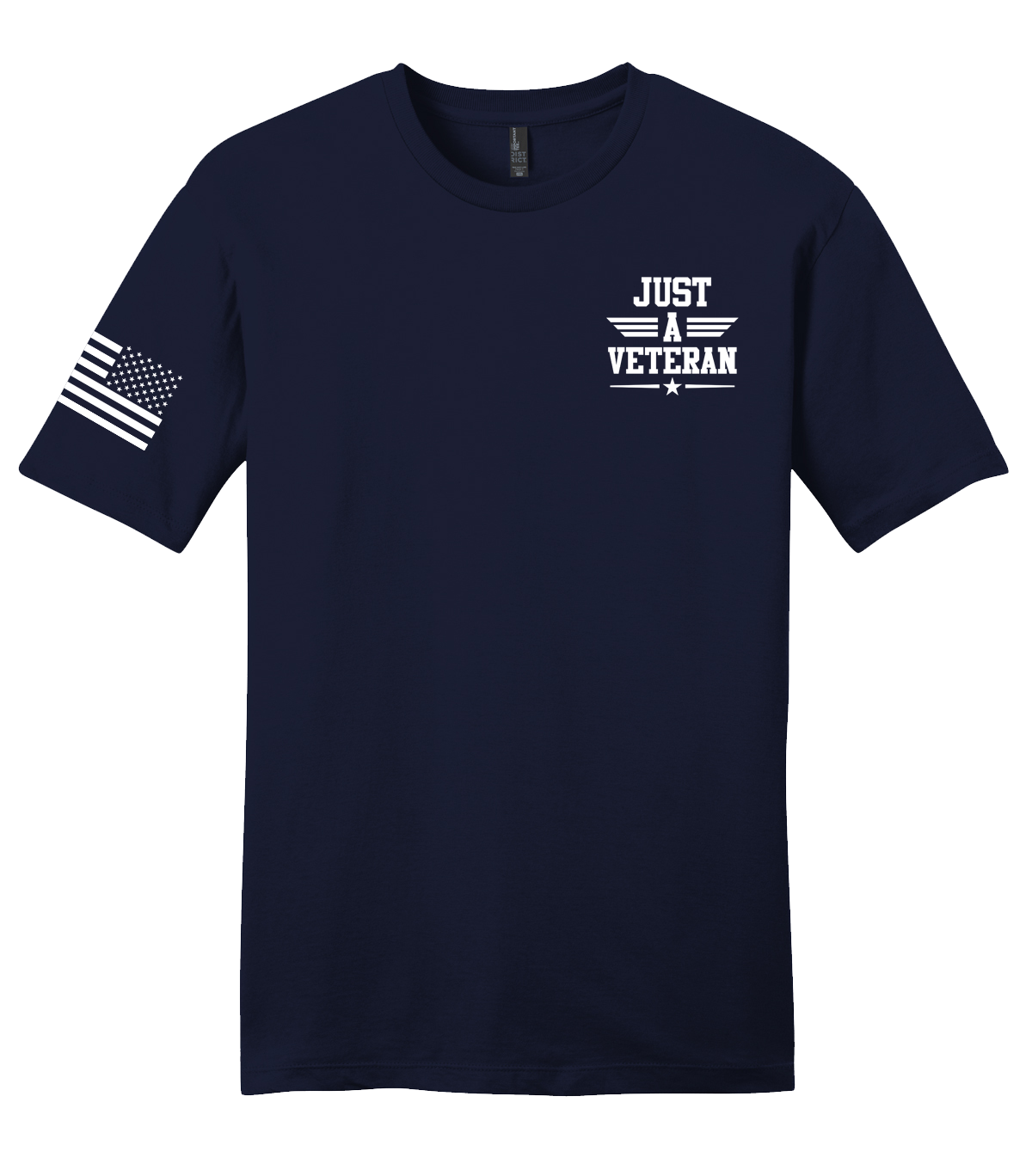 Just A Veteran - Blank Check - True Navy - Everyday Tee