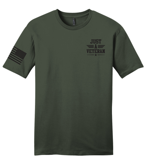 Just A Veteran - Blank Check - Olive Drab - Everyday Tee